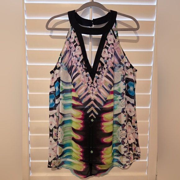 Bisou Bisou Vibrant Sheer Halter Top - Picture 3 of 11